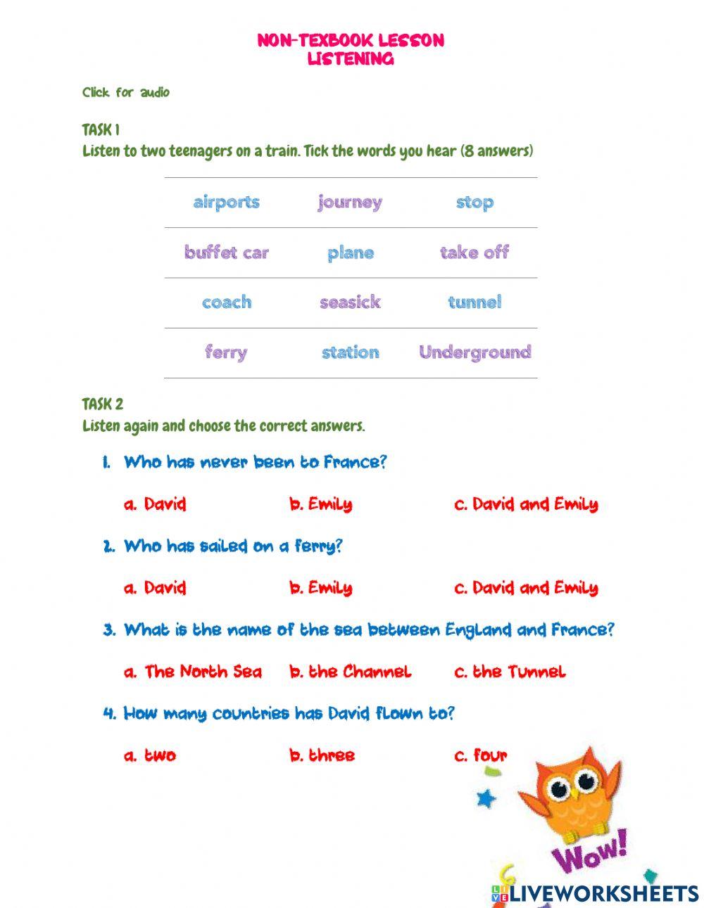 Form 2 NTB Listening