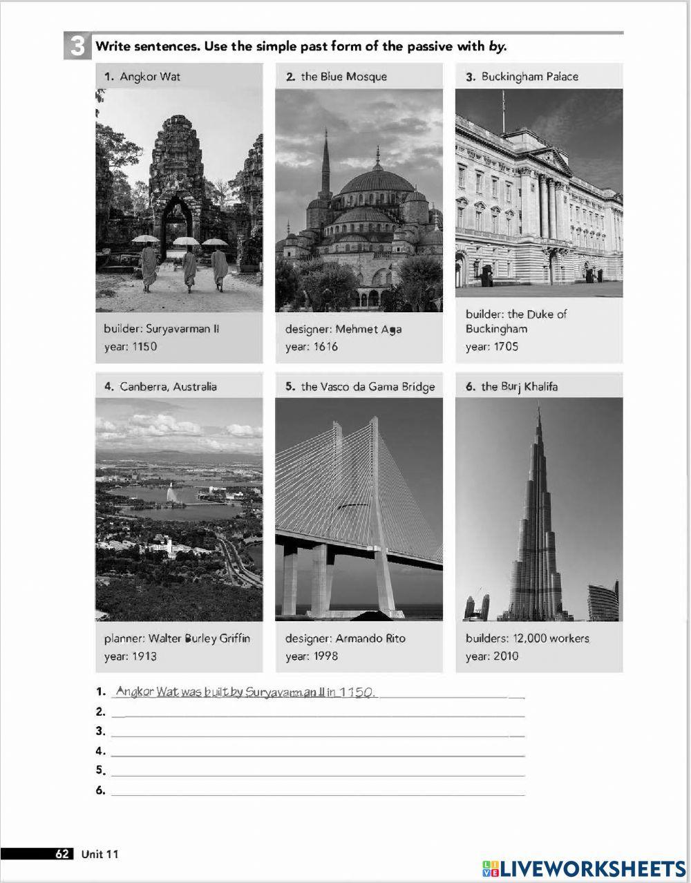 Passive voice with by (simple past)