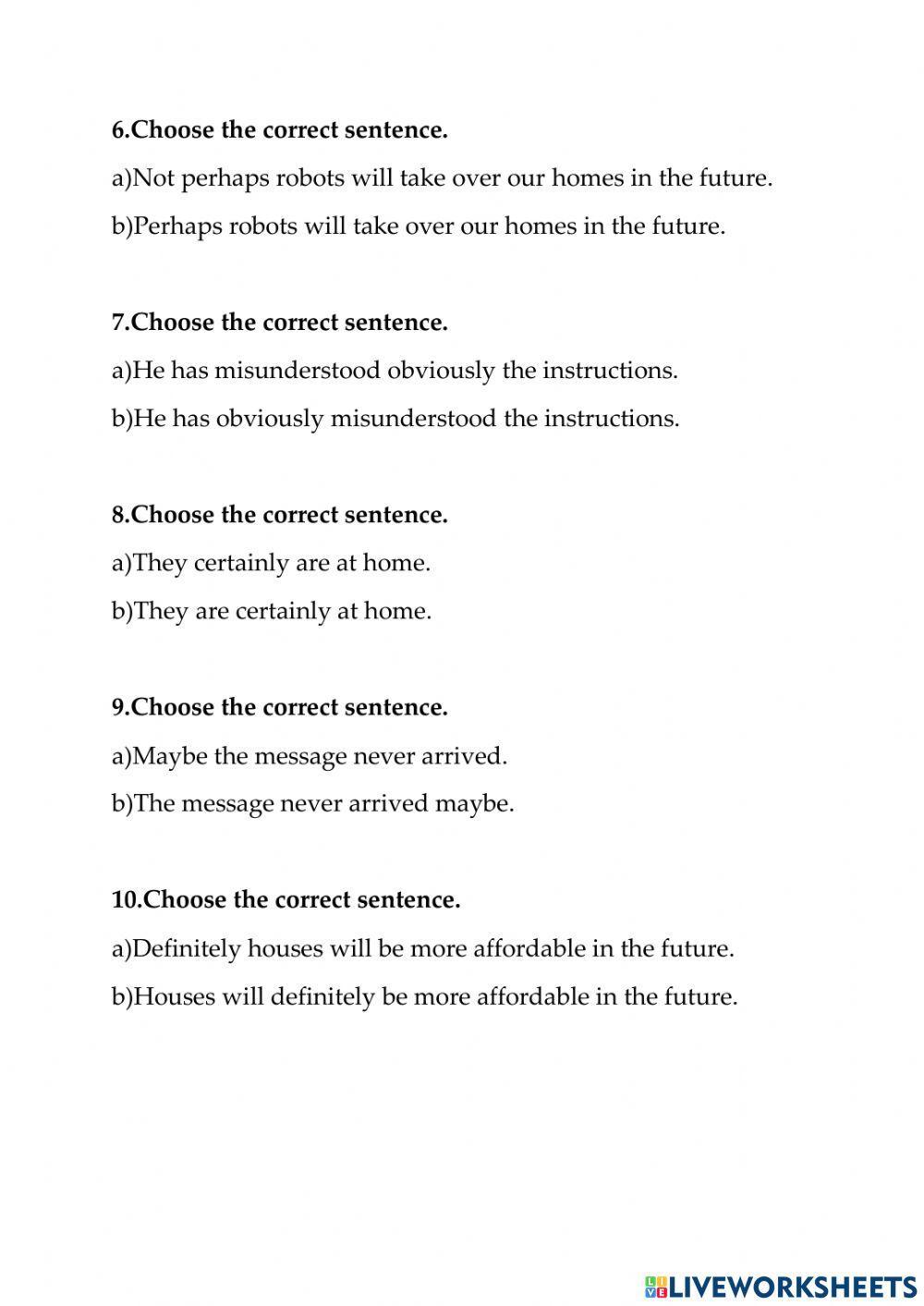 ADVERBS OF PROBABILITY