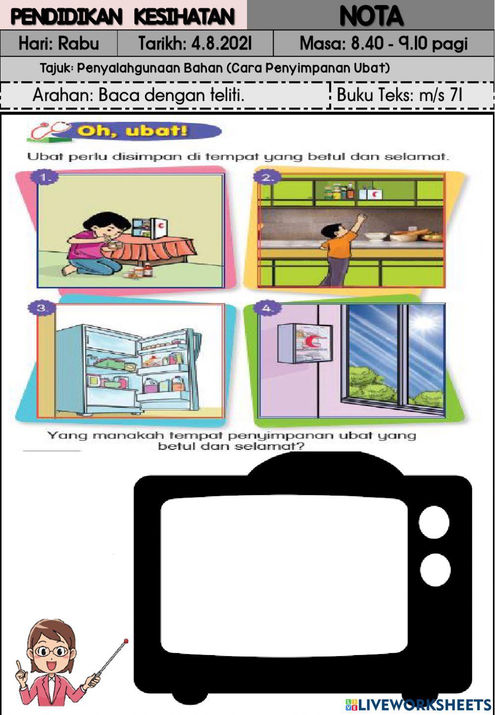 Pendidikan Kesihatan Tahun 1 : Oh, Ubat!