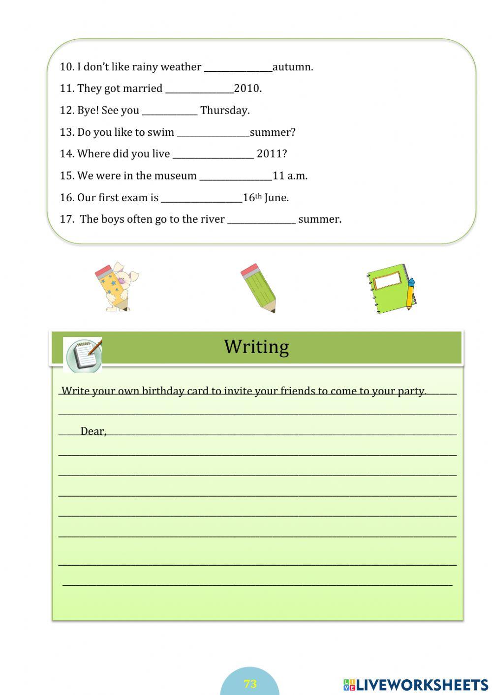 Prepositions of time(p72,73)