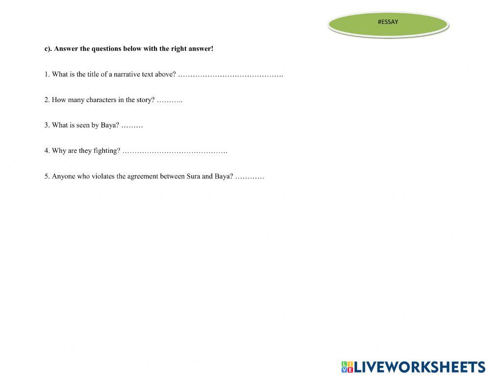 Narrative Text Exercise 1