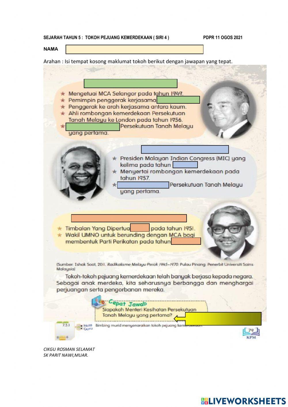Tokoh pejuang kemerdekaan siri 4