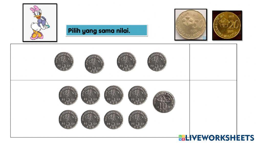 Duit syiling sama nilai