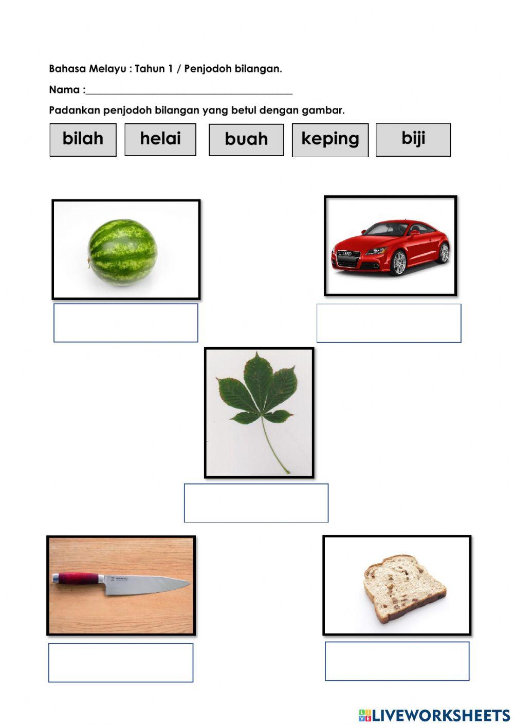 BM Tahun1  : Penjodoh bilangan