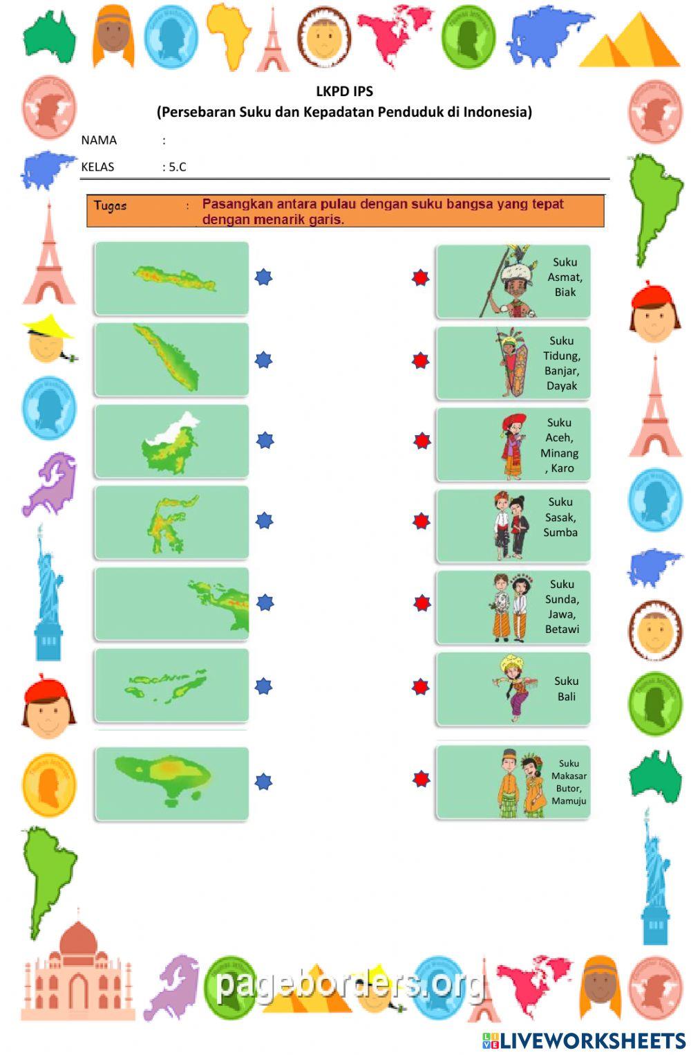Persebaran Suku dan Kepadatan Penduduk Indonesia