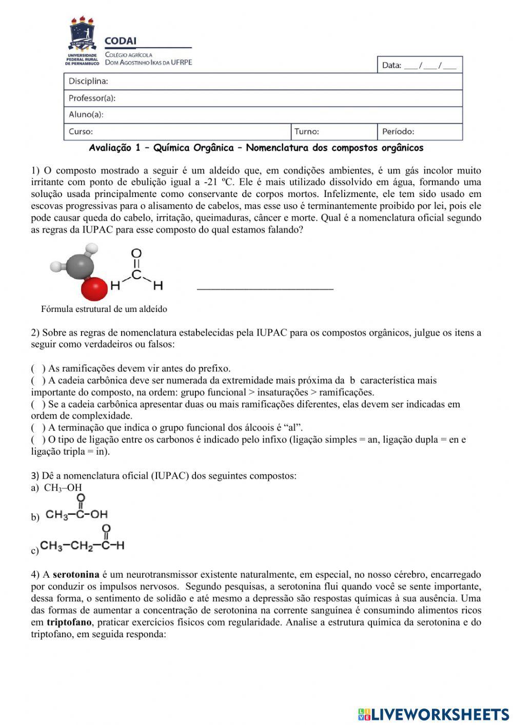Nomenclatura Compostos Oxigenados