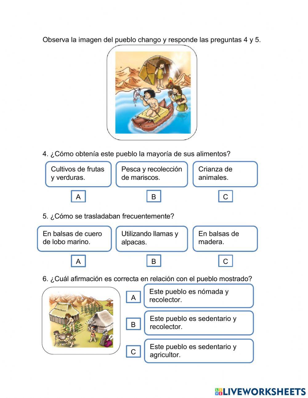 Evaluación Ciencias Sociales, Unidad 3