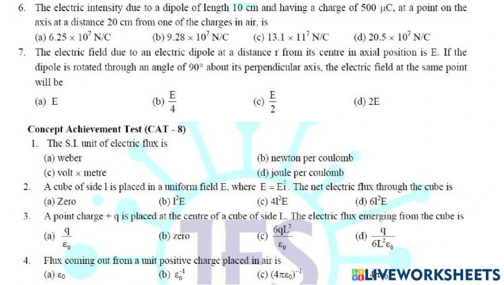 Assignment -2 electric charge and field
