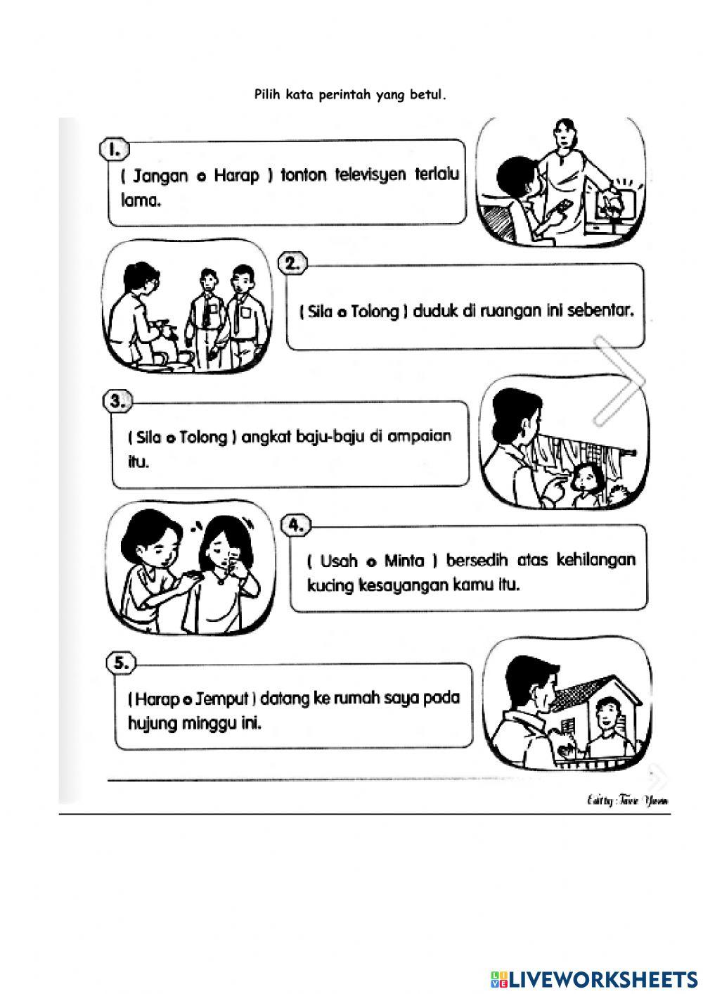 Kata perintah tahun 1