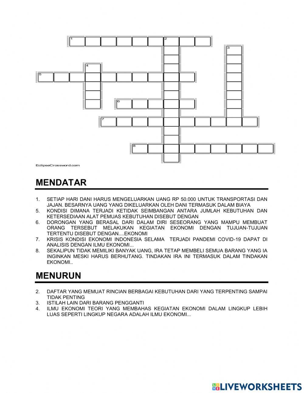 Puzzle konsep ilmu ekonomi