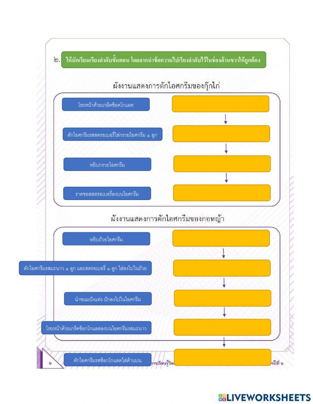 ใบงานตรรกะ ป.6