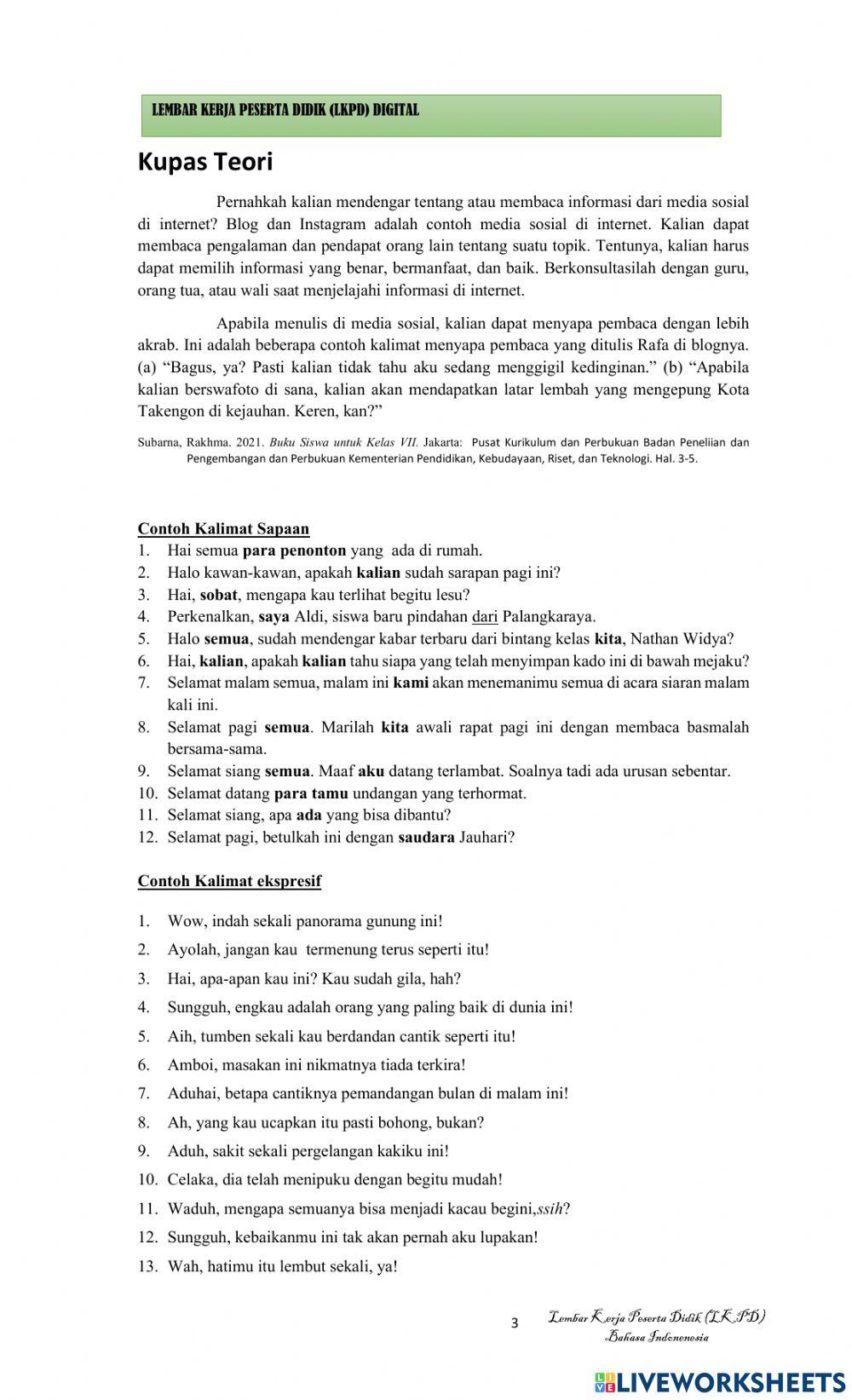 LKPD Bahasa Indonesia