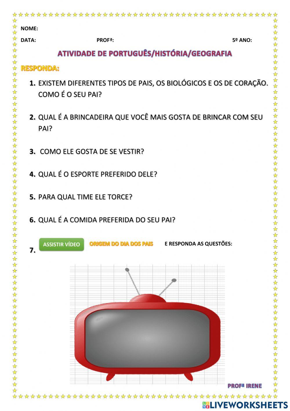 Origem Dia dos Pais e Tonicidade