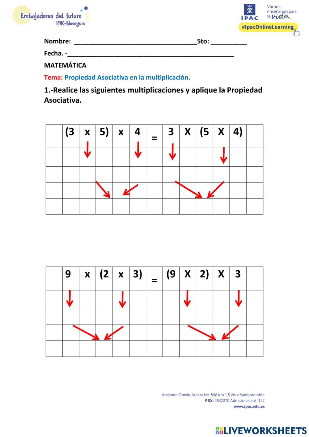 Propiedad Asociativa