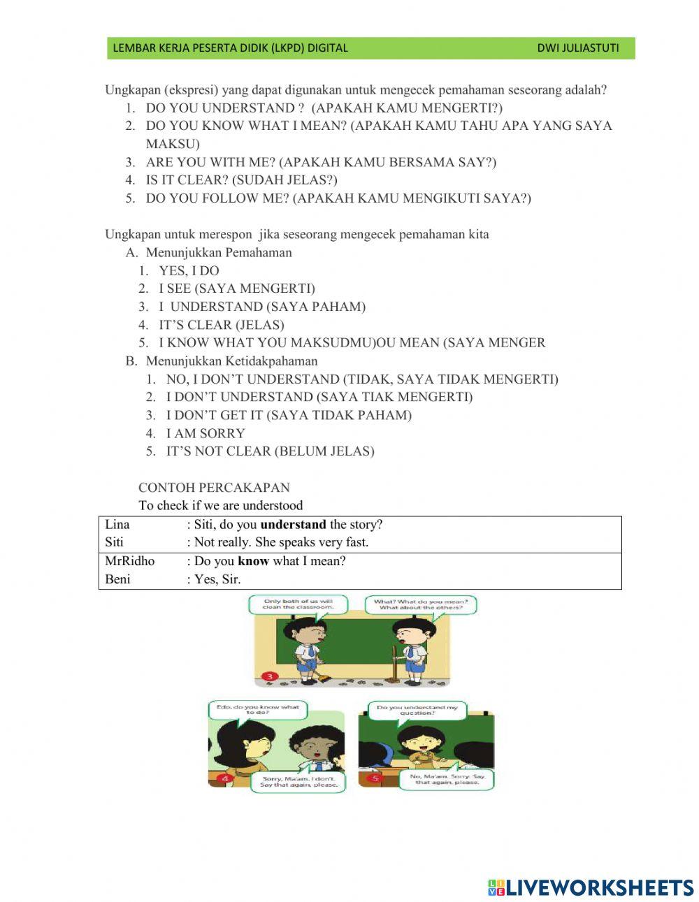 LKPD Bahasa Inggris Kelas 8