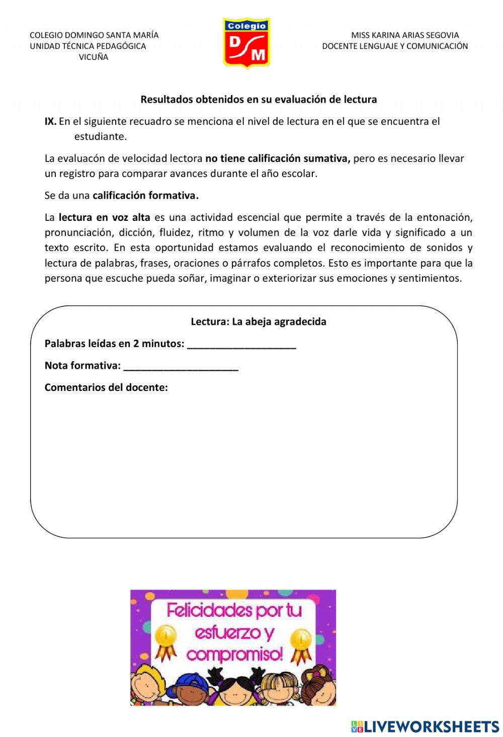 Prueba de lenguaje V