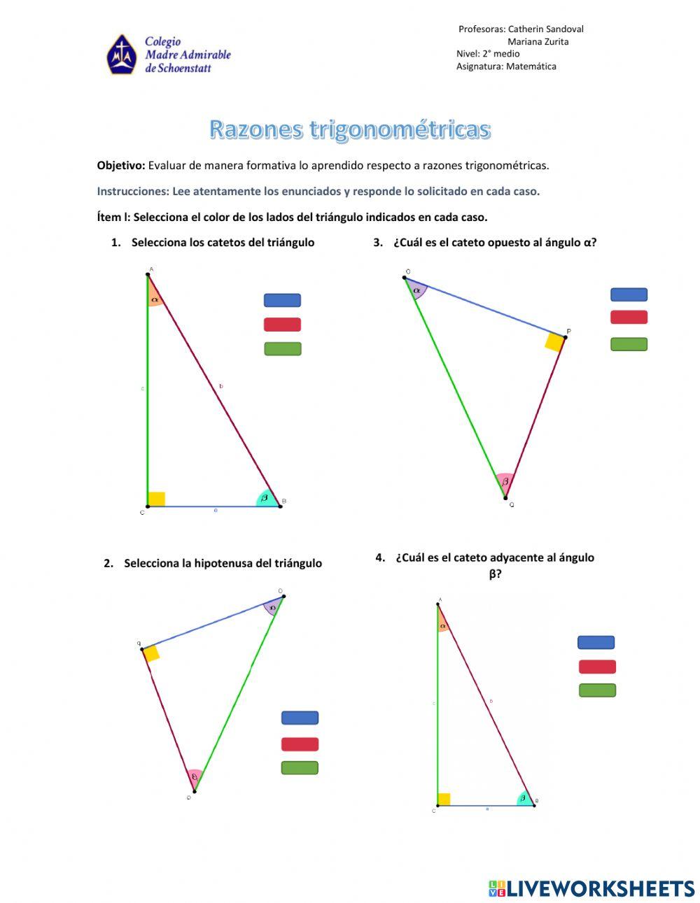 Razones trigonométricas