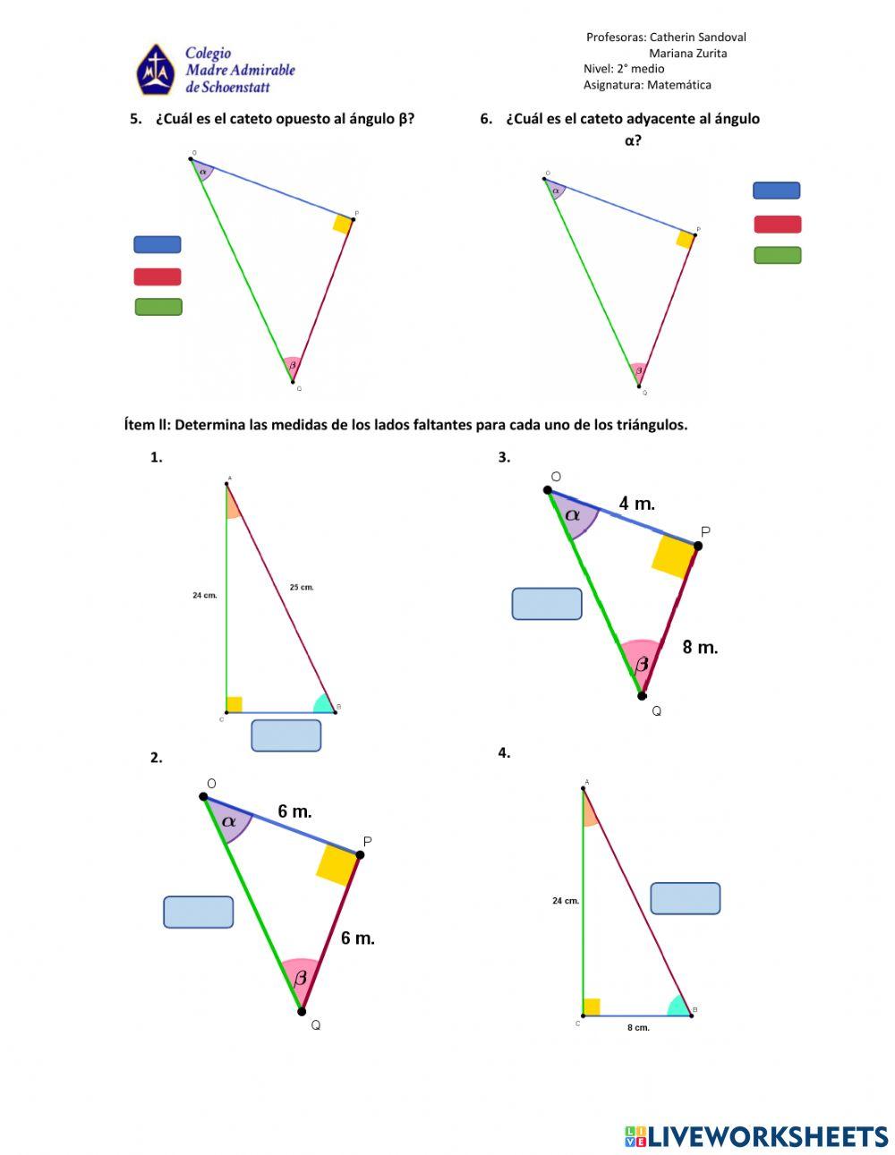 Razones trigonométricas