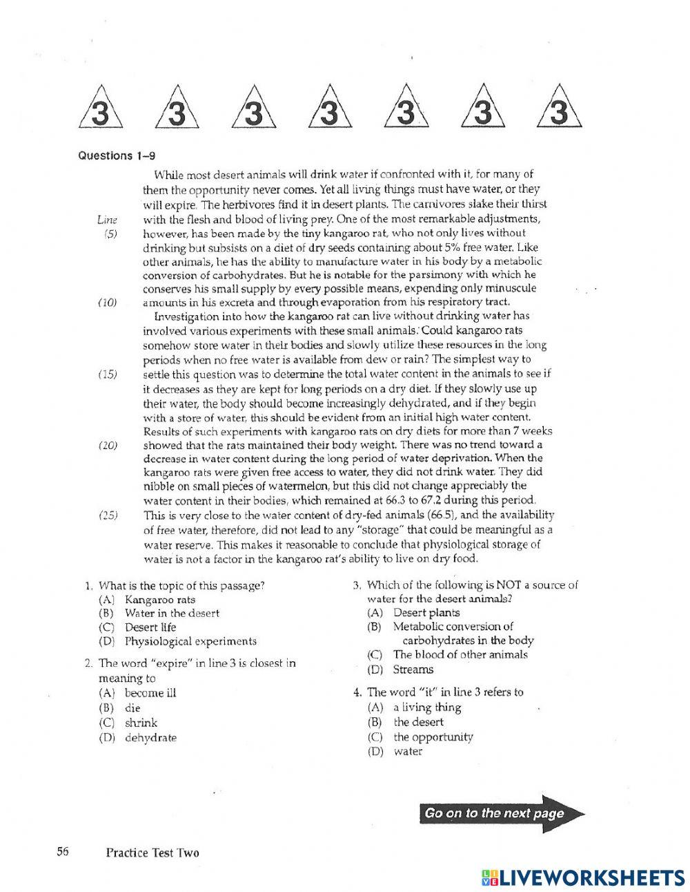 practice test 2 section 3