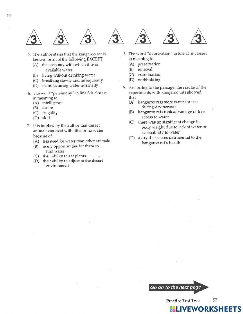 practice test 2 section 3