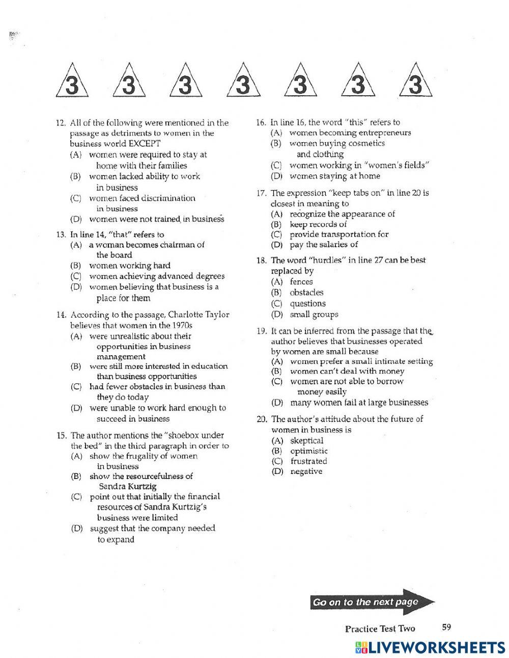 practice test 2 section 3