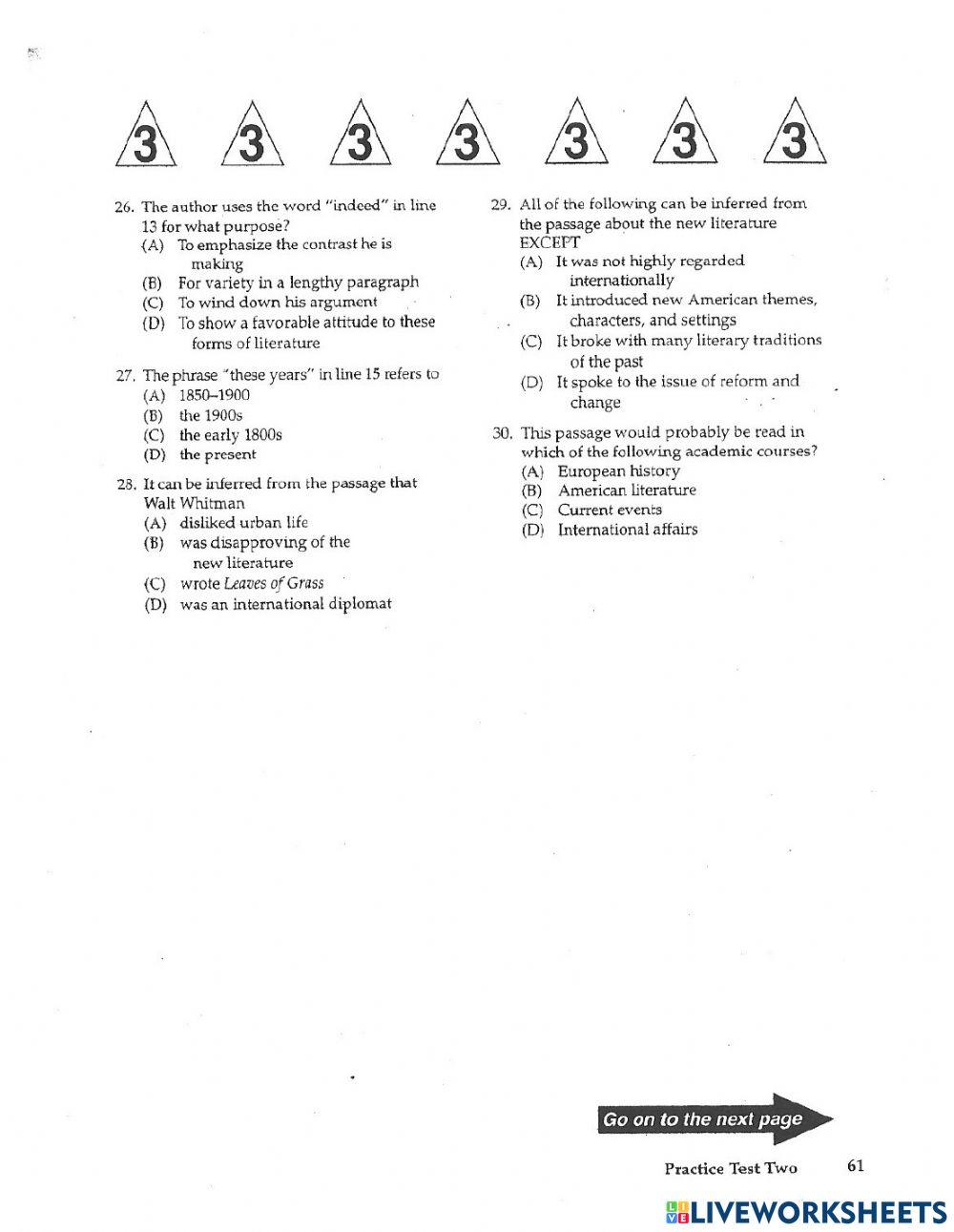 practice test 2 section 3