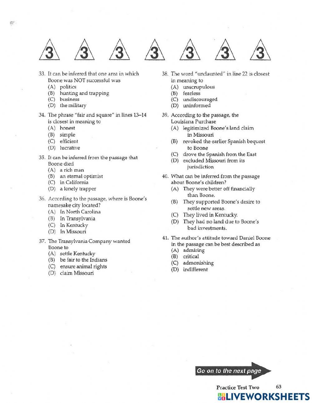 practice test 2 section 3