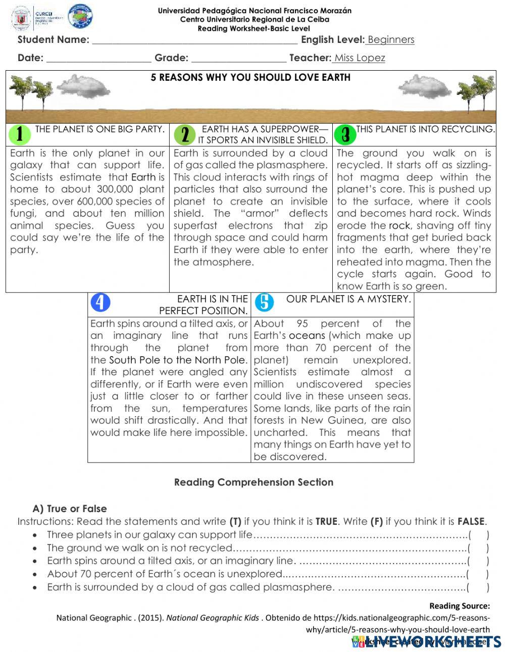 5 Reasons Why You Should Love Earth