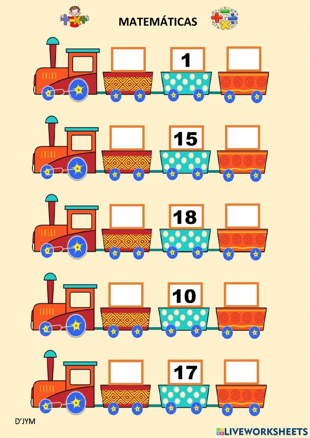 Número Anterior- Posterior del 0 al 20