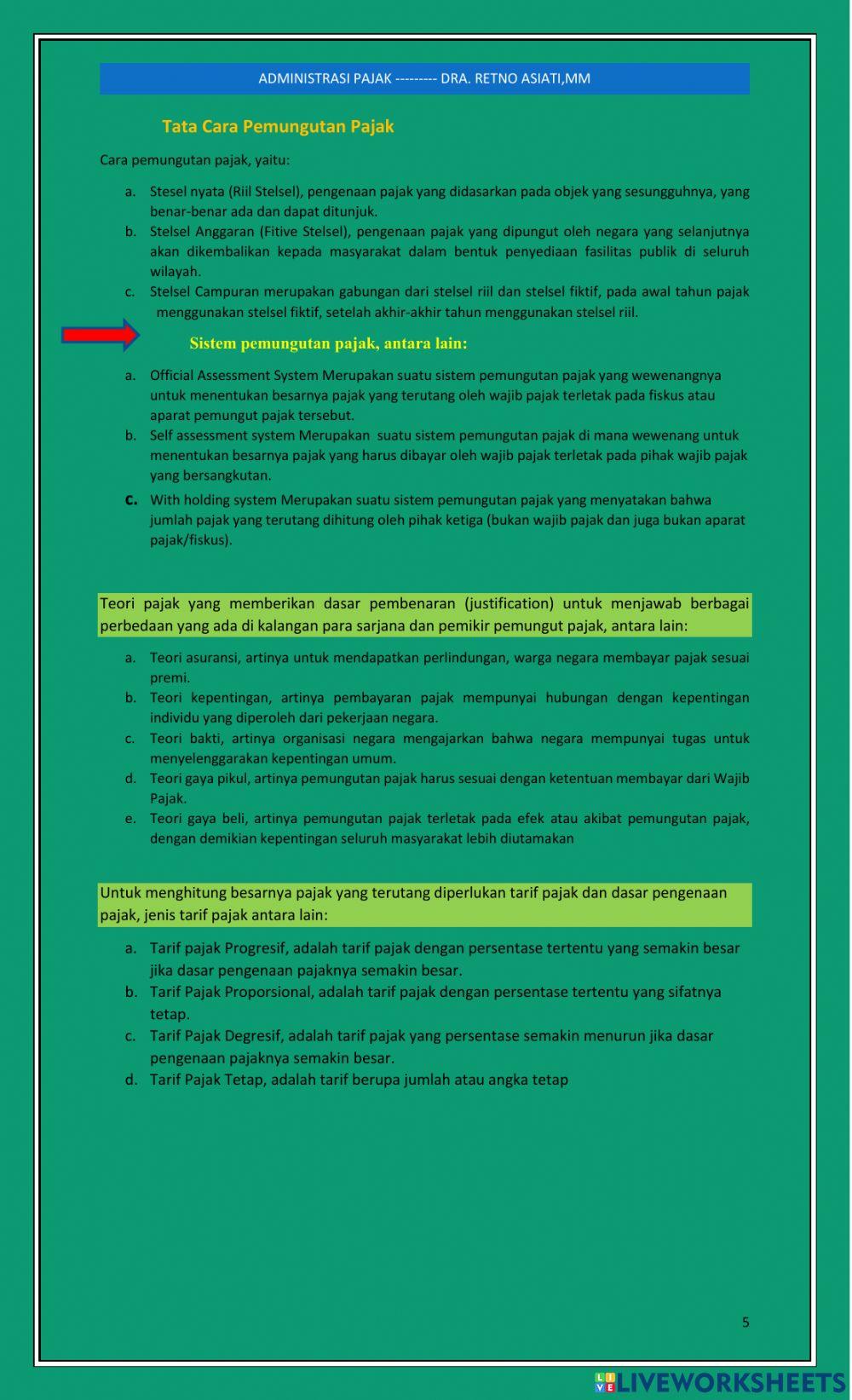 Lkpd administrasi pajak