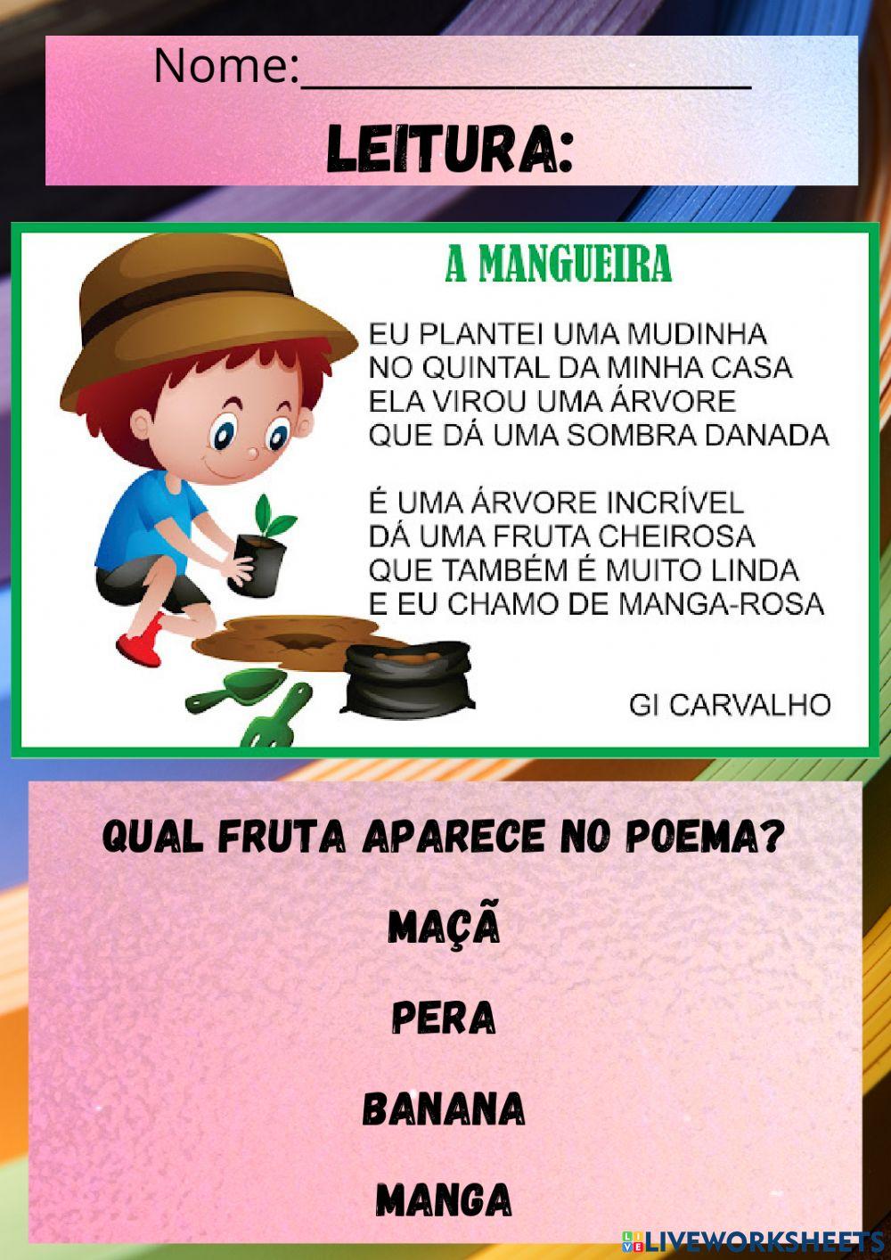 Poema frutas