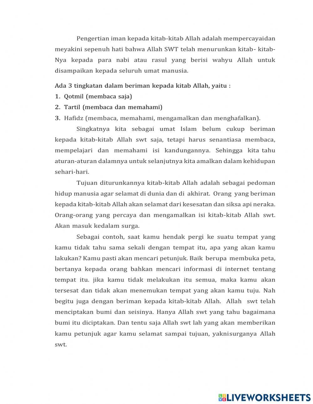 Latihan harian pai kelas 5