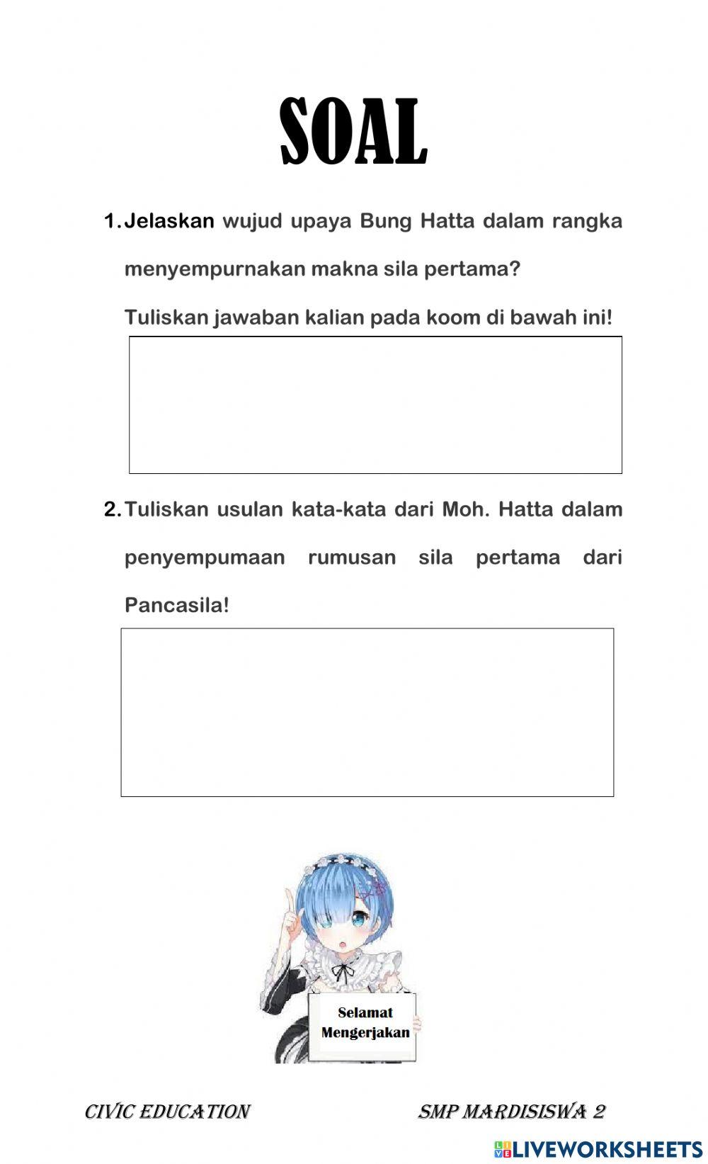 SOAL kelas 7 pertemuan 5