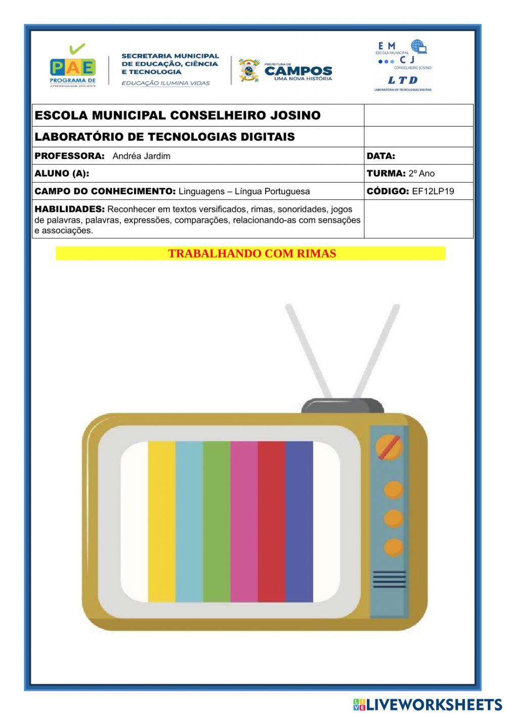 Trabalhando com rimas