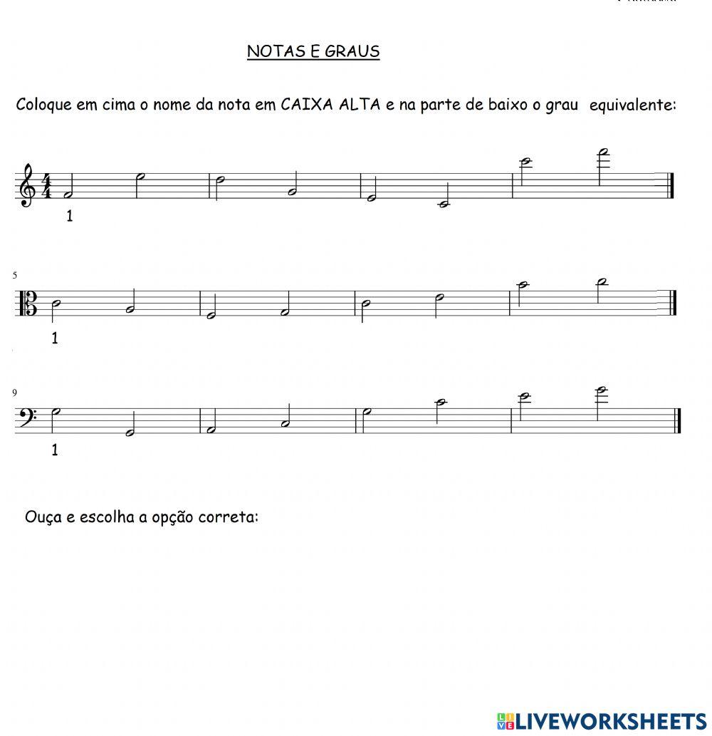 Notas e graus mib 3 e mia7