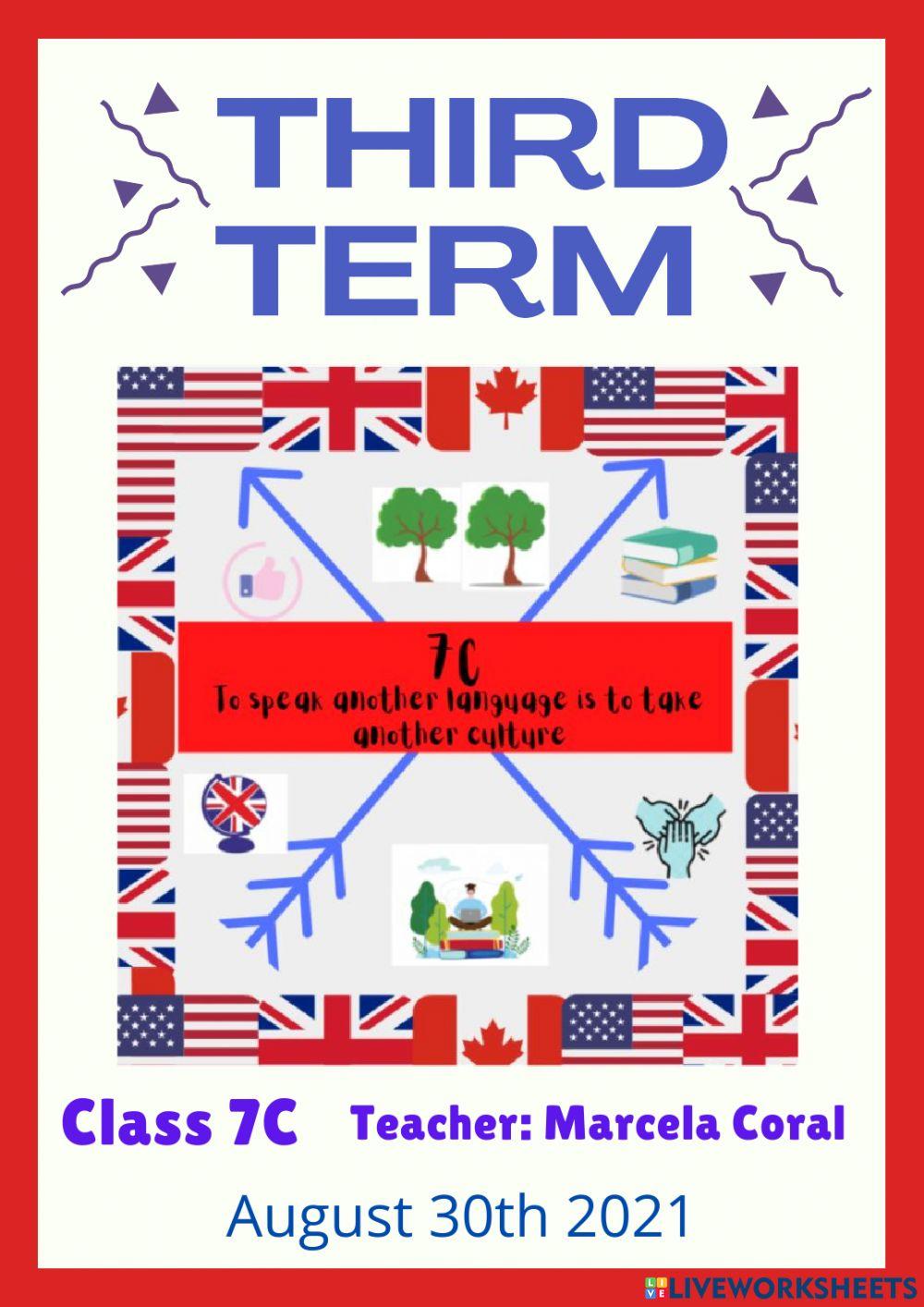 Cover 3er term 7c worksheet | Live Worksheets