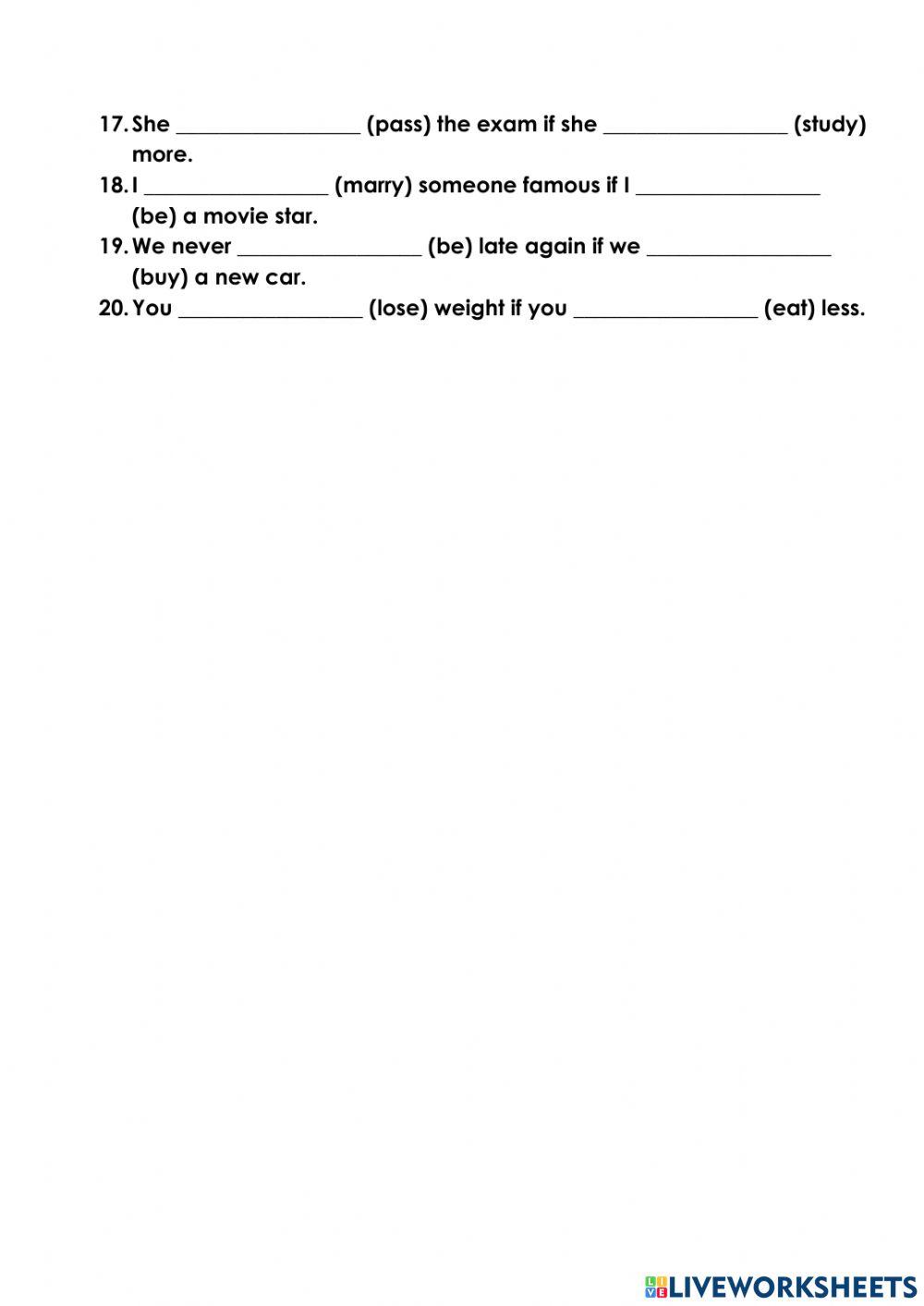 Second conditional - test