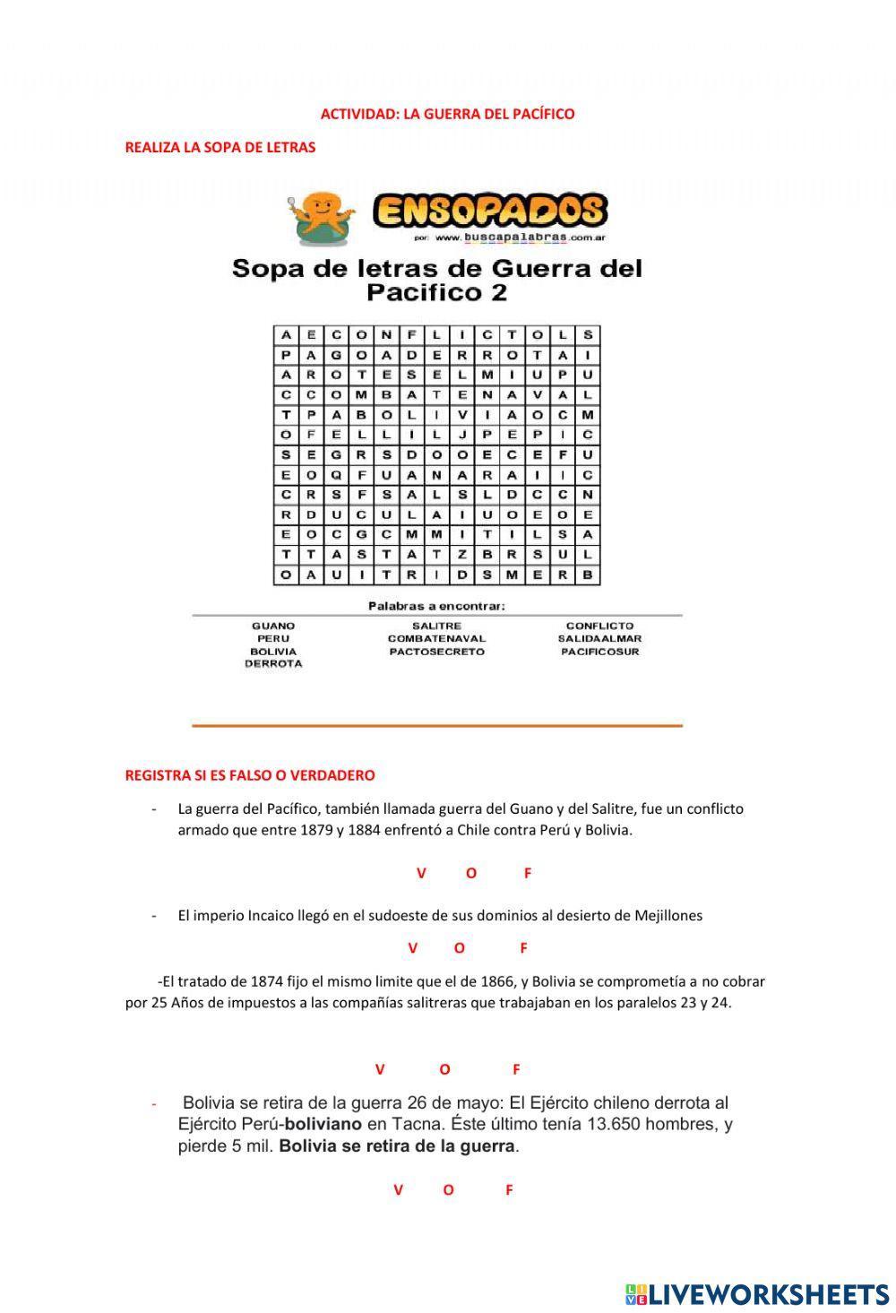 La guerra del pacífico