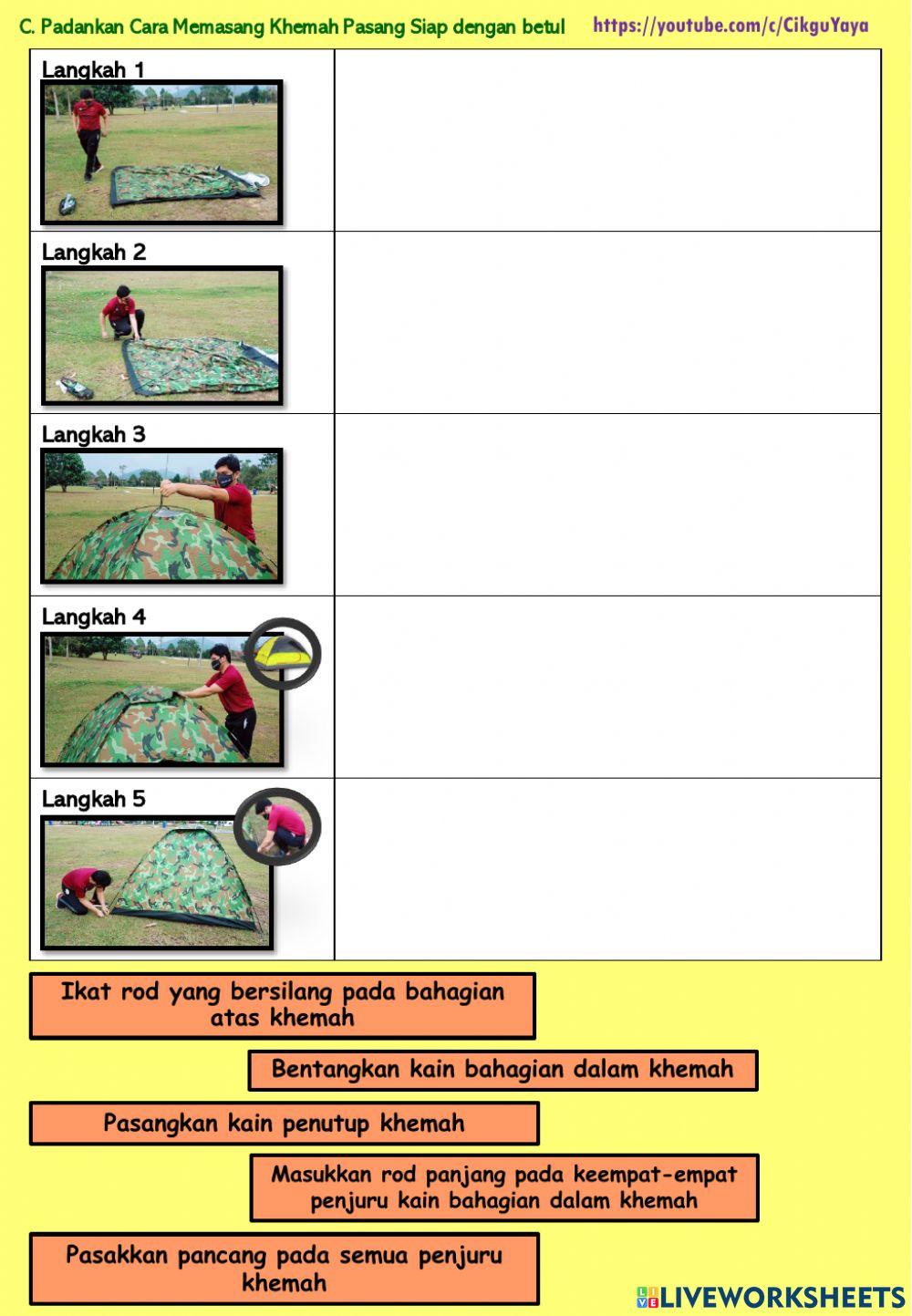 Cara Memasang Khemah