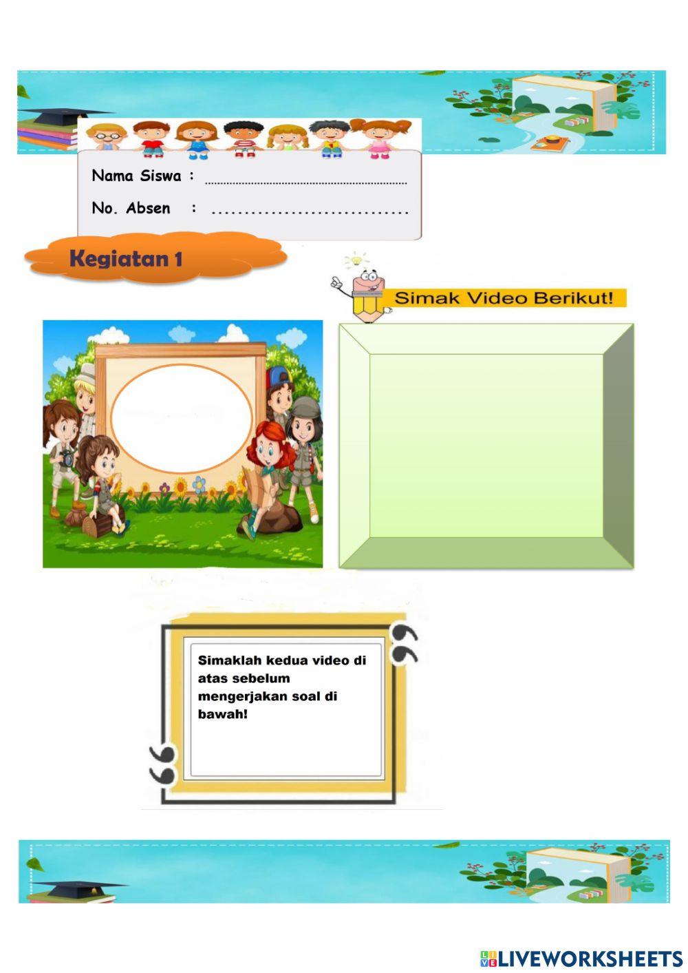 Lembar kerja kelas 6 bahasa indonesia
