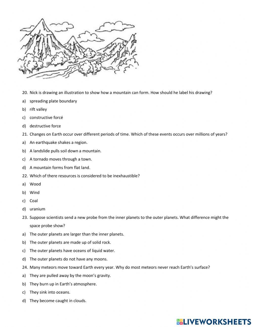 6th grade- science diagnostic- teacher gabriela