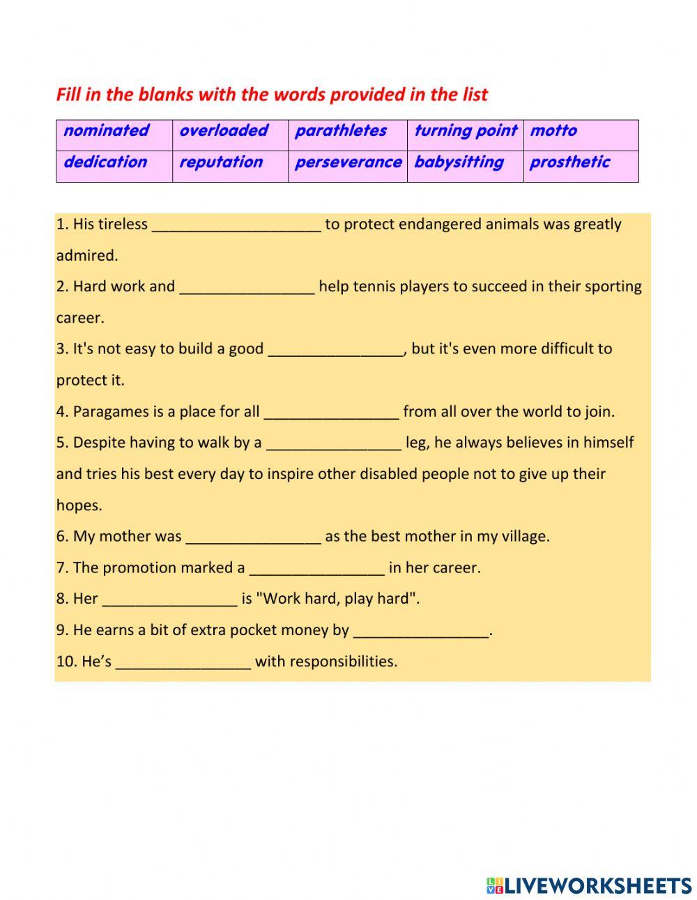 Unit 1- SPEAK-LISTEN-WRITE worksheet | Live Worksheets