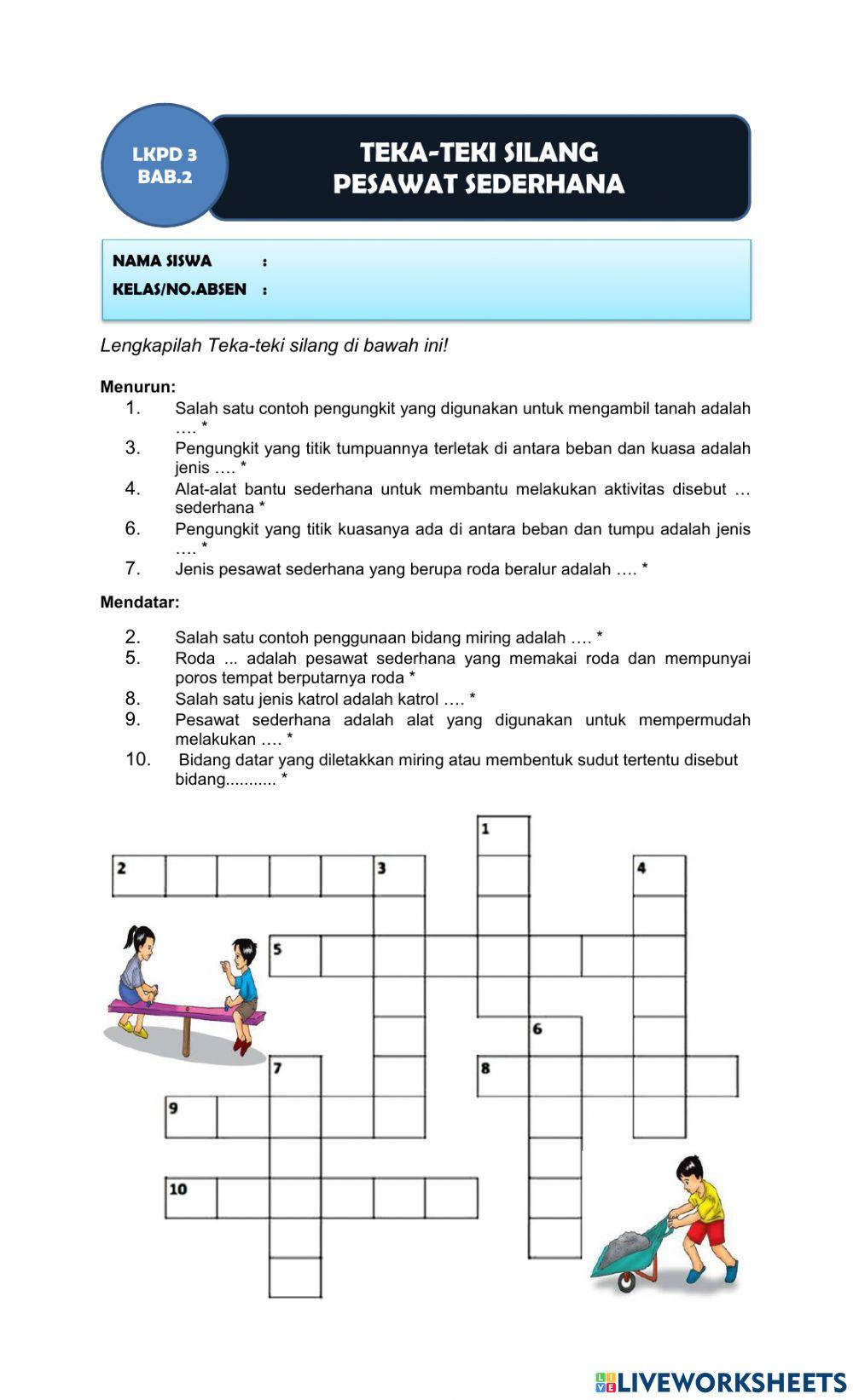 LKPD 3 BAB.2 Teta-teki silang pesawat sederhana