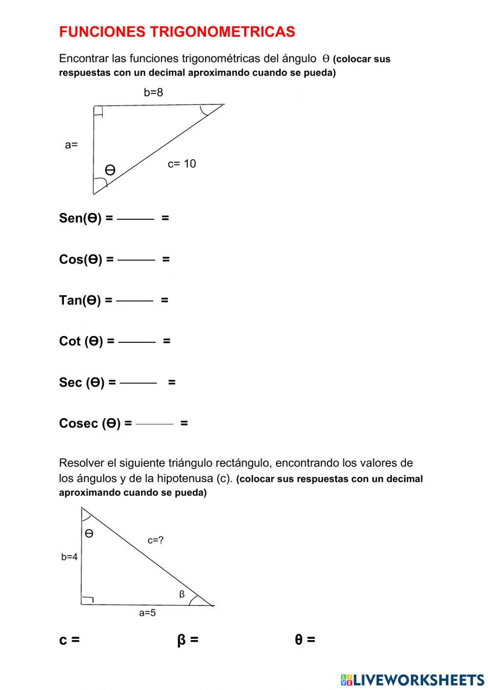 Funciones Trigonométricas