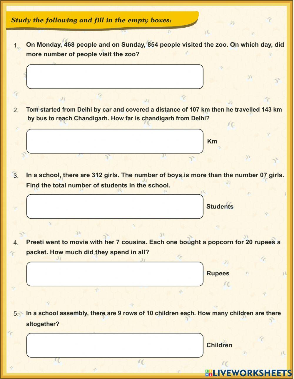 MATH 3RD CLASS … | Free Interactive Worksheets | 6697371