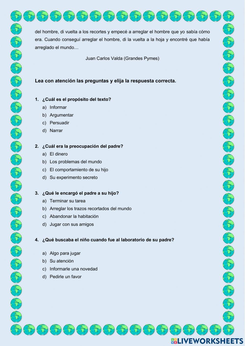 Evaluación diagnóstica- plan lector -octavo