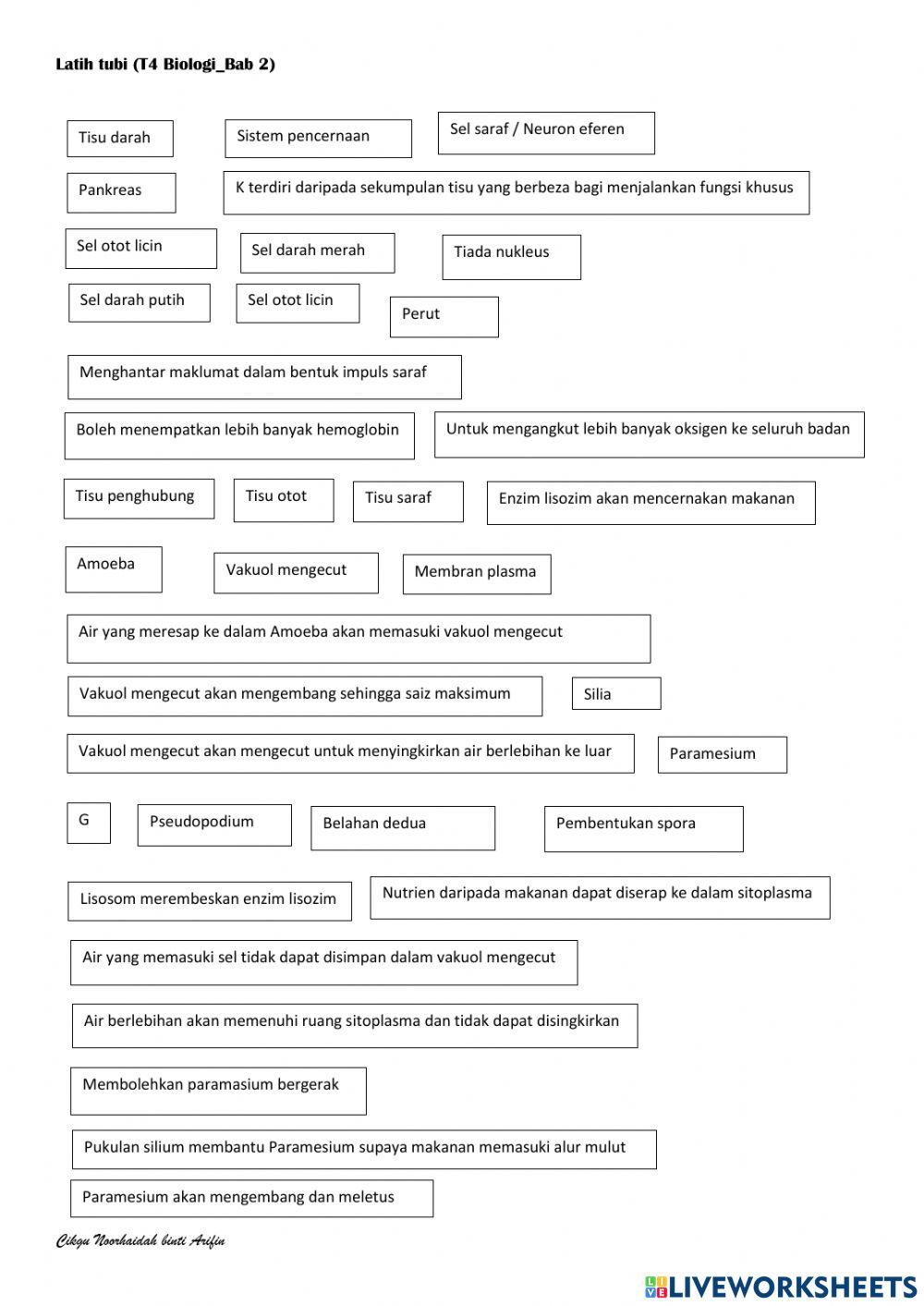 Latih tubi bab 2 t4 biologi (4,5,6)