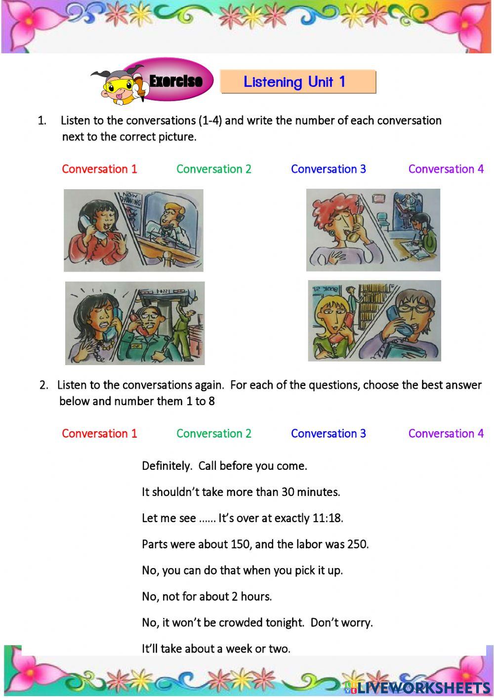 listening unit 1 M 6