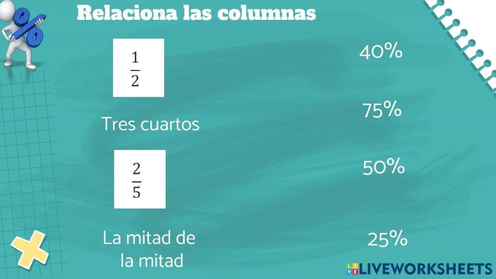 Fracciones y porcentajes